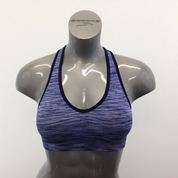 Columbia Bra Women's Small Blue Striped Sports Bra - Picture 1 of 6